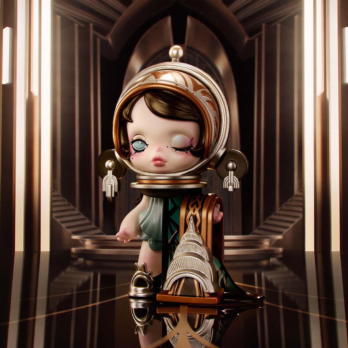 SKULLPANDA WHERE TIME DWELLS Series Figures-Jazz Age Sheen