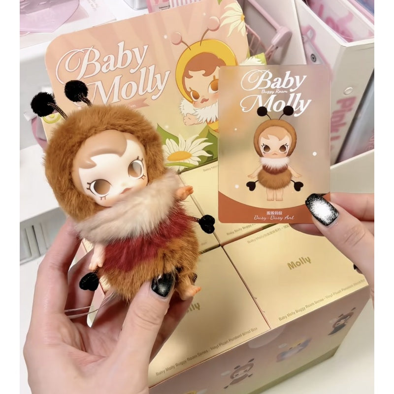 Baby Molly Buggy Roam Vinyl Plush Blind Box Series: Busy-Busy Ant (Confirmed Style)