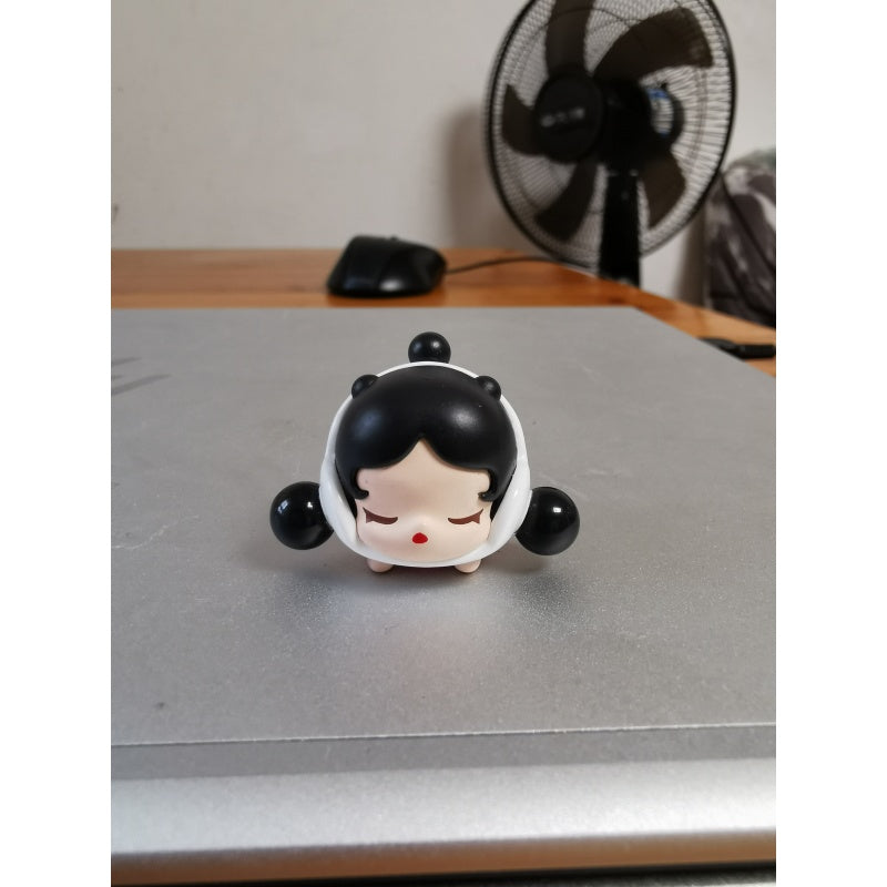 Skullpanda Pop Bean Classic Lying Down Series: Skullpanda Black (Confirmed Style)